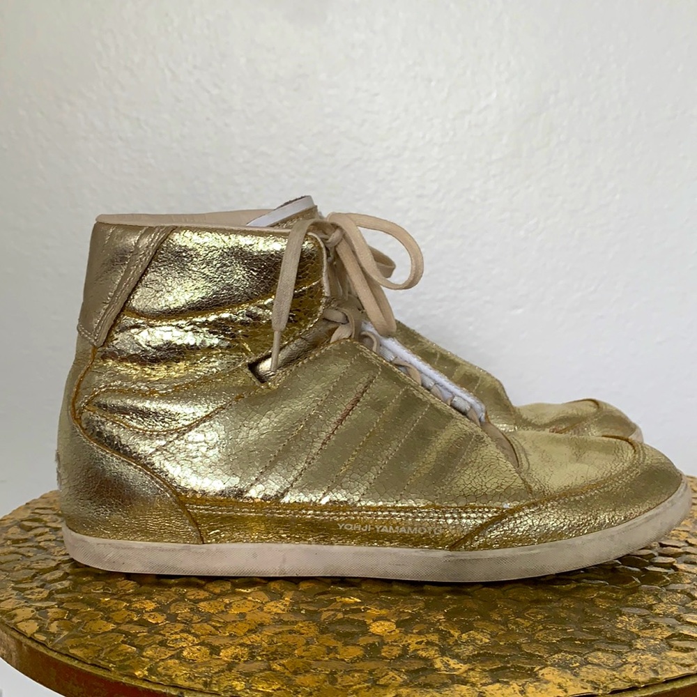 Honja High Yoji Yamamoto Y3 Golden Hightop Sneakers